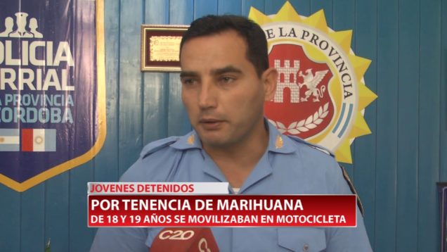 C20 Noticias | Policiales | Jóvenes detenidos por tenencia de marihuana