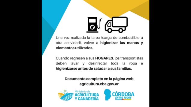Campo Directo | Coronavirus – Transporte de Cereales (Estaciones de servicio, paradores, gomerías)