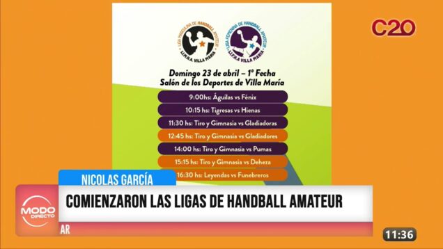 Modo Directo | Hadball Amateur – Nicolás García