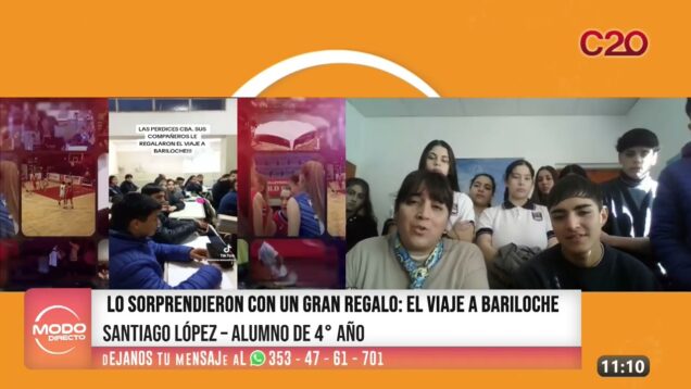 Modo Directo | Las Perdices – Santiago López alumno de 4° año