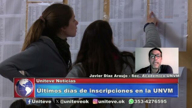 Uniteve Noticias | Últimos días de inscripciones en la UNVM