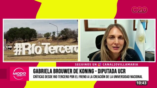 Modo Directo | Río Tercero – Gabriela Brouwer de Koning