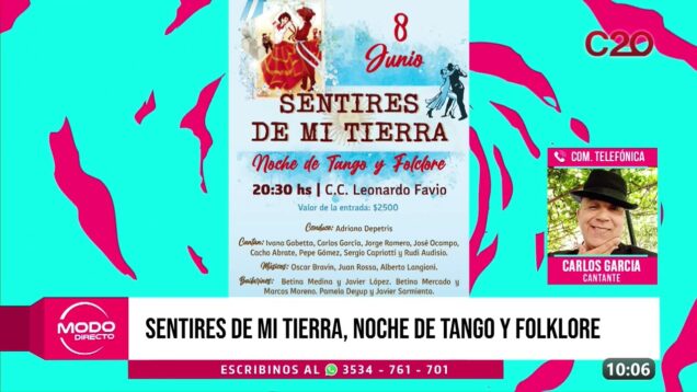 Modo Directo | Noche de tango y folklore – Carlos García