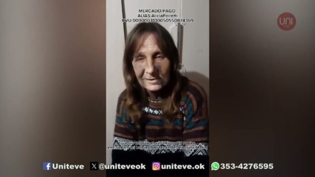 Uniteve Noticias | Piden ayuda para una villamariense accidentada