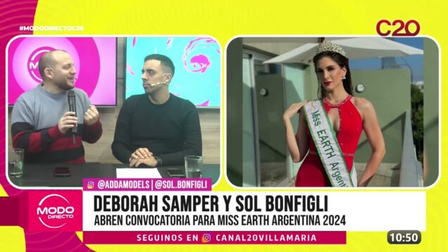 Modo Directo | Convocatoria Miss Earth Argentina 2024 – Deborah Samper y Sol Bonfigli