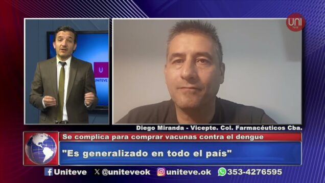 Uniteve Noticias | Dengue | No hay vacunas en la mayoría de las farmacias – Diego Miranda