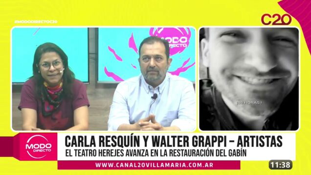 Modo Directo | Carla Resquín y Walter Grappi – El Teatro Herejes inaugura la restauración del Gabín
