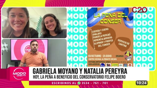 Modo Directo | Gabriela Moyano y Natalia Pereyra – Peña a beneficio del Conservatorio Felipe Boero
