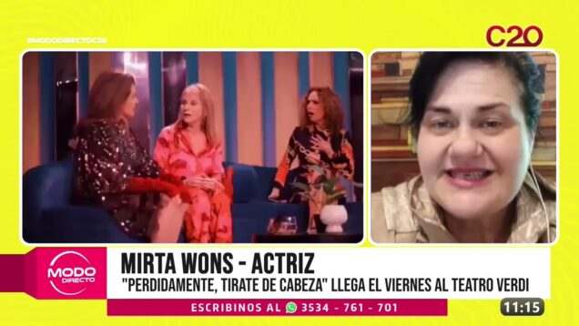 Modo Directo | Mirta Wons – “Perdidamente, Tirate de Cabeza” llega el viernes al Teatro Verdi