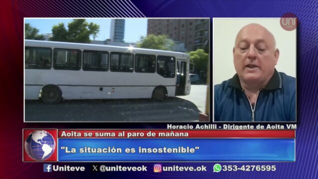 Uniteve Noticias | Aiota se suma al paro de transporte