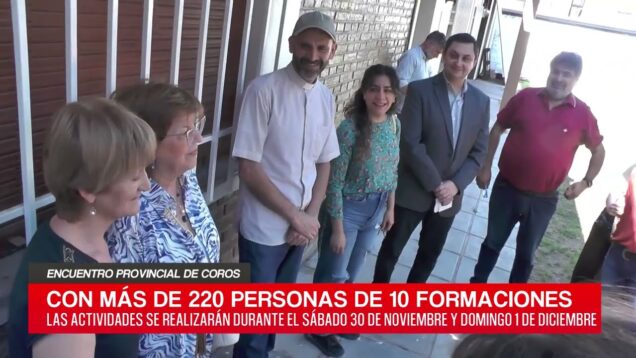 C20 Noticias | Encuentro provincial de coros – Marcos Bovo, Diego Zandrino y Ángela Parodi