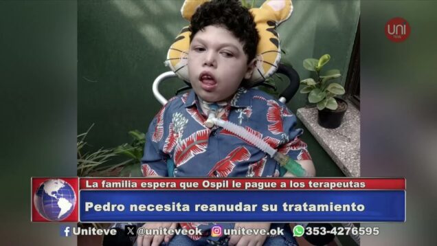 Uniteve Noticias | Pedro tiene parálisis cerebral y la obra social le cortó la cobertura de terapias