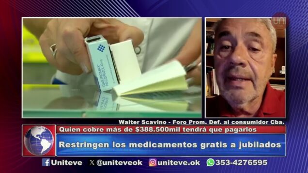 Uniteve Noticias | Restringen los medicamentos a jubilados