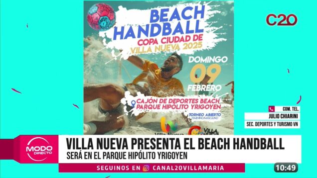 C20 Noticias | Villa Nueva presenta el Beach Handball – Julio Chiarini