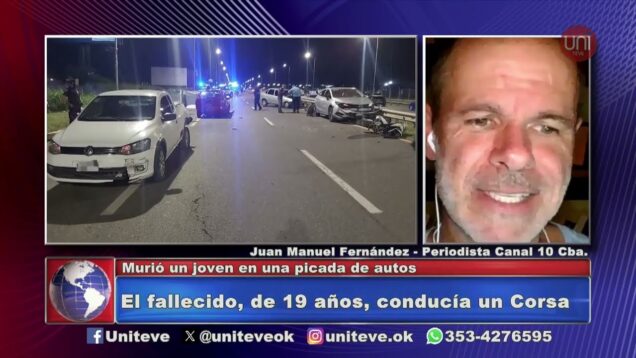 Uniteve Noticias | Murió un joven en una picada de autos