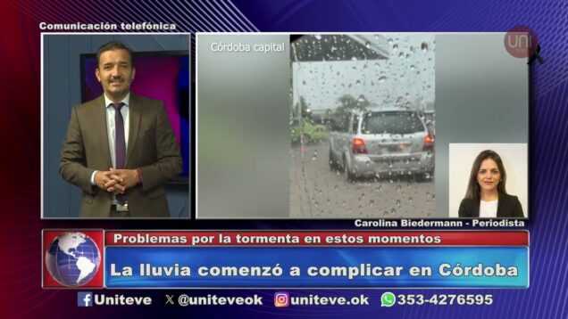 Uniteve Noticias | La lluvia comenzó complicar en Córdoba