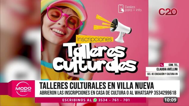 Modo Directo | Talleres culturales en Villa Nueva – Claudia Avellini