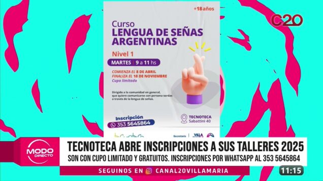 Modo Directo | Tecnoteca abre sus inscripciones a sus talleres 2025 – Ariel Vottero