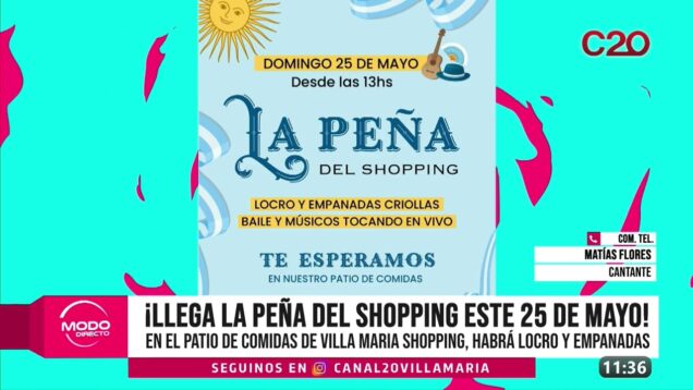 Modo Directo | Matías Flores – ¡Llega la peña del Shopping este 25 De Mayo!