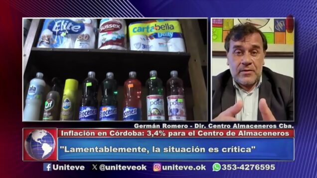 Uniteve Noticias | La inflación en Córdoba fue de 3,4% durante abril