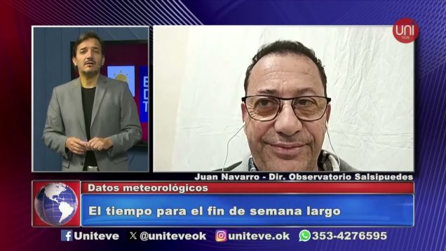 Uniteve Noticias | El tiempo para el fin de semana