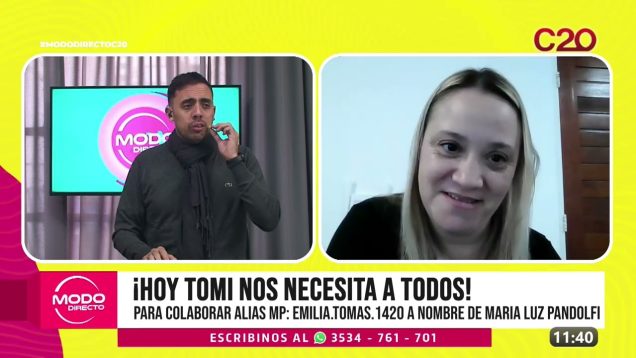 Modo Diecto | Hoy Tomi nos necesita a todos – Luz Pandolfi