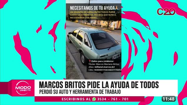 Modo Directo | Marcos Britos pide la ayuda de todos