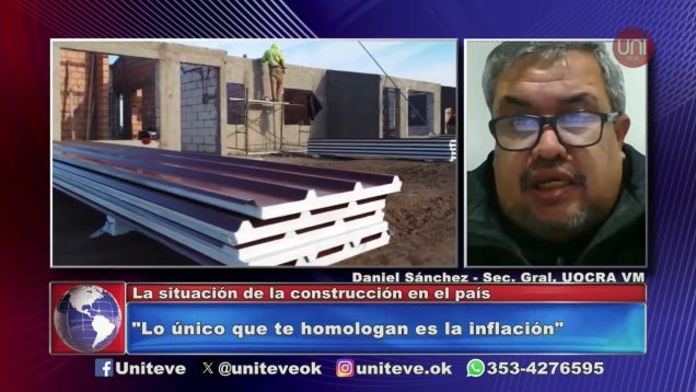 Uniteve Noticias | Caída en obras privadas y pérdida de puestos de trabajo en la construcción