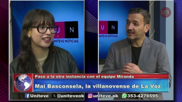 Uniteve Noticias | Mai Basconsela, la villanovense de La Voz Argentina