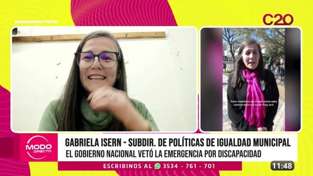 Modo Diecto | Veto por la emergencia por discapacidad – Gabriela Isern