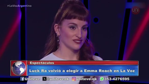 Uniteve Noticias | Emma Roach sigue firme en La Voz Argentina