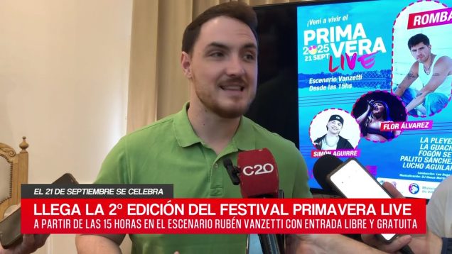 C20 Noticias | 2° edición del festival primavera live – Lucas Accastello y Adela Guirardelli