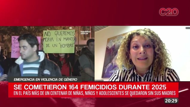 C20 Noticias | Emergencia en violencia de género – Victoria Aguirre