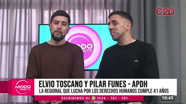 Modo Directo | APDH Villa María cumple 41 años – Elvio Toscano y Pilar Funes