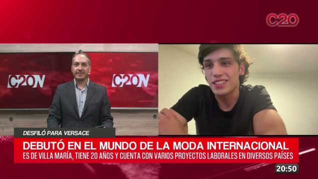 C20 Noticias | Santiago Rivata – Desfiló para Versace