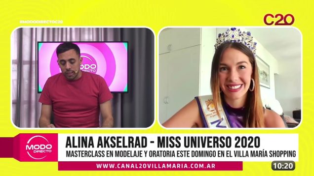 Modo Directo | Alina Akselrad – Masterclass en Modelaje Y Oratoria el domingo en Villa María Shopping