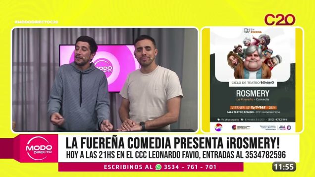 Modo Directo | Mauro Adán y Mario Masino – La Fuereña Comedia presenta ¡Rosmery!