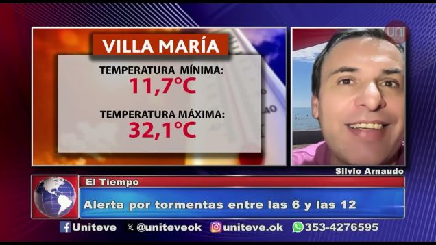 Uniteve Noticias | El tiempo según Silvio Arnaudo
