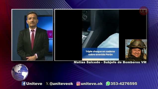 Uniteve Noticias | Triple choque en cadena en Avenida Perón