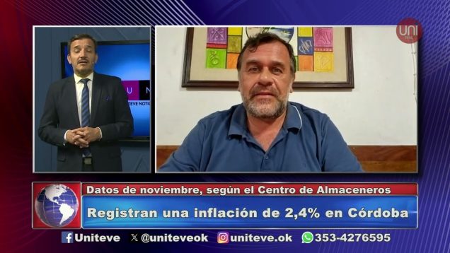 Uniteve Noticias | Noviembre: registran una inflación del 2,4% en Córdoba