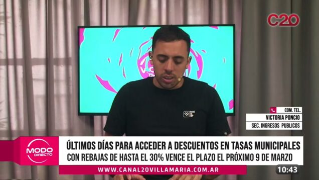 Modo Directo | Descuentos en Tasas Municipales – Victoria Poncio