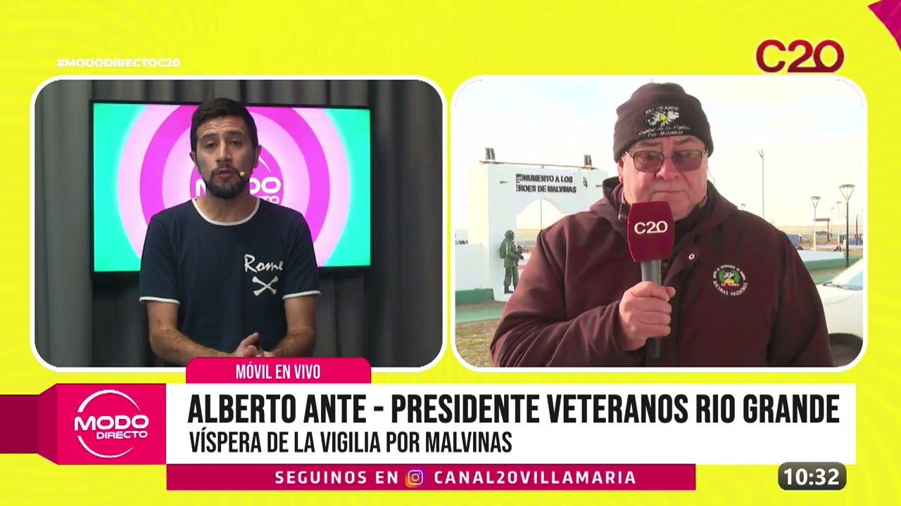 Modo Directo | Vísperas de la Vigilia por Malvinas – Móvil desde Río Grande – Alberto Ante